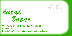 antal botar business card